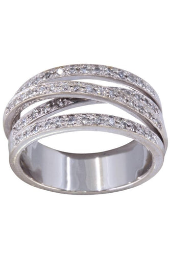 Bague 52 Bague entrelacée diamants 58 Facettes 092951