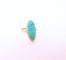 Bague 55.5 Bague Marquise cabochon de turquoise 58 Facettes AA 1669