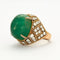 Bague 56 Bague Emeraude cabochon diamants 58 Facettes