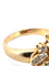 Bague 56 Anello en or jaune 18 kt avec saphir et diamants 58 Facettes