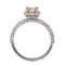 Bague 54 Bague en or avec diamant champagne + diamants blancs 58 Facettes AO-0010