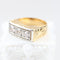 Bague vintage en or jaune, platine et diamants taille ancienne