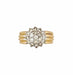 Bague 54 Bague vintage diamants fleurs or bicolore 18 carats 58 Facettes