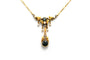 Collier Collier Art Nouveau en or jaune serti de tourmalines, de perles et de diamants 58 Facettes 22936