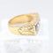 Bague vintage en or jaune, platine et diamants taille ancienne
