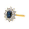 Bague 54 Bague Pompadour Or jaune Saphir, Diamant 58 Facettes 4098654RV