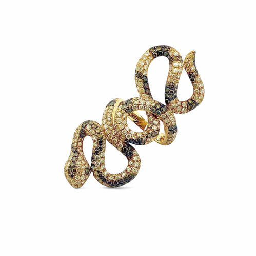 Bague serpent en or 18 carats et diamants