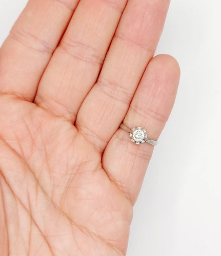 Bague 49.5 Bague solitaire Art Déco Platine diamant taille ancienne (circa 1920) 58 Facettes A05170