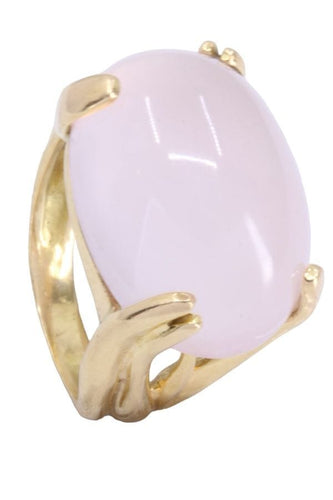 Bague 54 Bague or jaune quartz rose 58 Facettes 1000