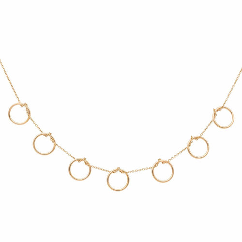 Collier Collier Ginette NY Tiny Five Circles On Chain Or rose 58 Facettes 2646742CN