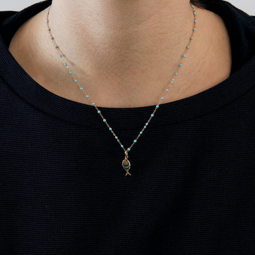 GIGI CLOZEAU necklace - Fish necklace 58 Facettes