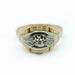 Bague 54.5 Bague or jaune, or blanc, diamant 58 Facettes