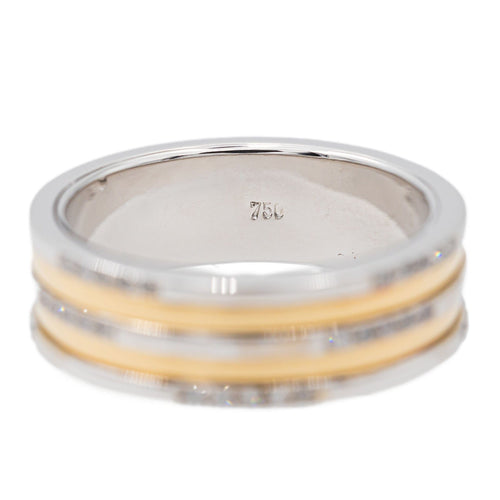 Bague 59 Bague Or jaune, Or blanc Diamant 58 Facettes 2958340CN