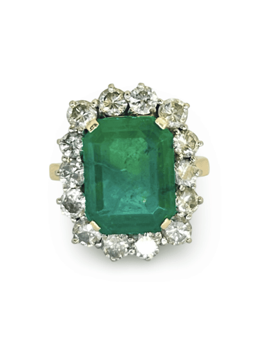 Bague or jaune émeraude 6,80 ct 58 Facettes 00021101