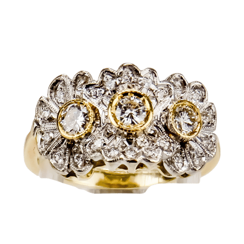 Bague 52.5 Zauberhafter Art Déco Ring mit Brillanten 58 Facettes 2601