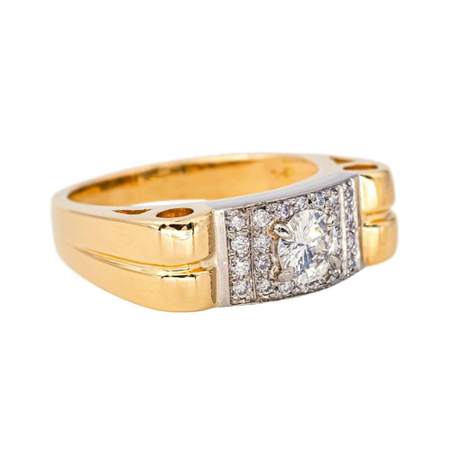 Bague 56 Bague  Or jaune, Or blanc Diamant 58 Facettes 4311404CN