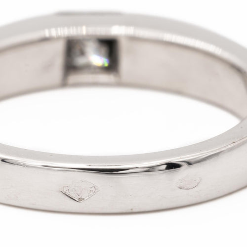 Bague 49 Cartier Bague Solitaire Tank Or blanc Diamant 58 Facettes 2308539CN