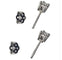 Boucles d'oreilles Boucles d'oreilles clous classiques avec diamant naturel, taille brillant, or blanc 58 Facettes Q406B
