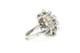 Bague 53 Bague contemporaine en or blanc 14 carats sertie d'une opale et de diamants 58 Facettes 21993