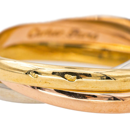 Bague 56 Cartier Bague  Trinity  Or jaune, Or blanc, Or rose 58 Facettes 4387237CN