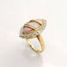 Bague 60 Bague en or jaune opale diamants 58 Facettes