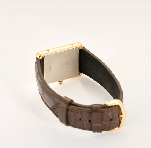 Montre Hermès -  Montre Tank solo or jaune 58 Facettes