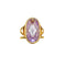 Bague 57 Bague vintage en or jaune 18 sertie d'une belle améthyste ovale 58 Facettes