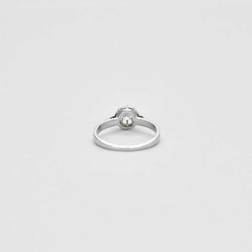 Bague Bague Solitaire Diamant Or Blanc 58 Facettes