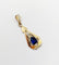 Pendentif Pendentif Art Déco or jaune et verre bleu (circa 1930) 58 Facettes A05640