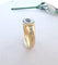 Bague 55.5 Bague Saphir Diamants Or Jaune 58 Facettes AA 1550