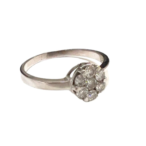 Bague 57 Bague contemporaine du XXe siècle en or 18 carats avec diamants 58 Facettes Q971A