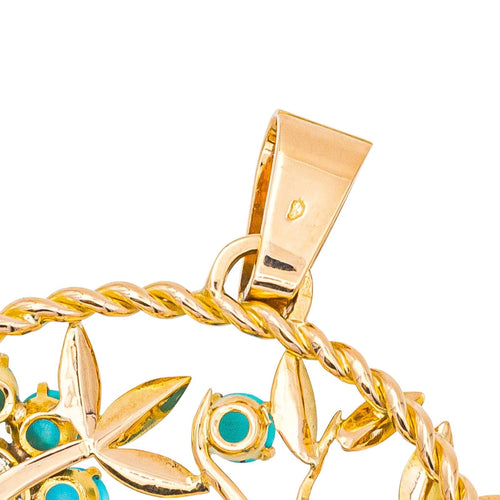 Pendentif Pendentif   Or rose Diamant, Turquoise 58 Facettes 4250491CN