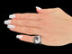 Bague 49 Bague italienne or blanc avec diamants naturels noirs et blancs 58 Facettes