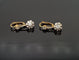 Boucles d'oreilles Dormeuses début XXème or rose platine diamants 58 Facettes