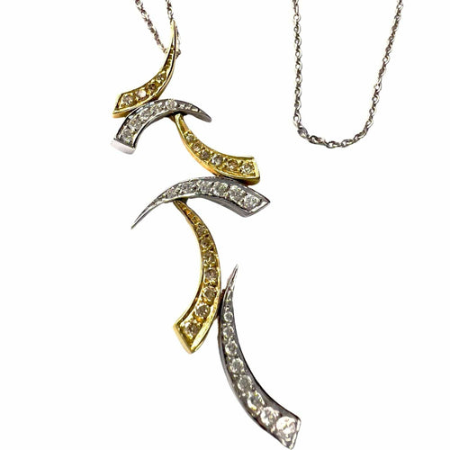 Collier Pendentif/collier en or et diamants contemporain du XXe siècle 58 Facettes Q346B(120)