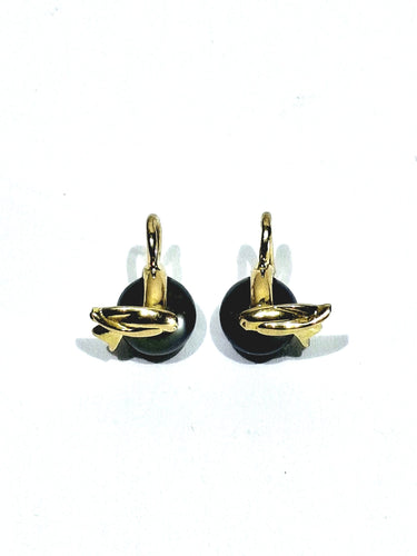 Boucles d'oreilles Boucle d'oreilles or jaune et Perles de Tahiti 58 Facettes