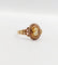 Bague marguerite antique citrine et perles en or rose 18k (circa 1900)