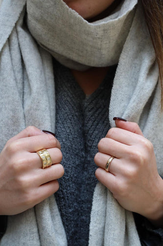 Bague 54 Bague Alliance Or jaune, Or blanc Diamant 58 Facettes 1719172CN