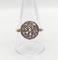 Bague cible antique or 18k diamants taille roses (circa 1920) 58 Facettes A06337