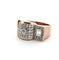 Anello vintage en or rose 18kt et diamants