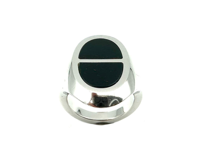 Bague 51 HERMES. Collection "Chaine d'ancre verso", bague en argent 58 Facettes
