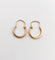 Boucles d'oreilles Mini créoles art déco or rose 18k finement travaillées (circa 1970) 58 Facettes A06268