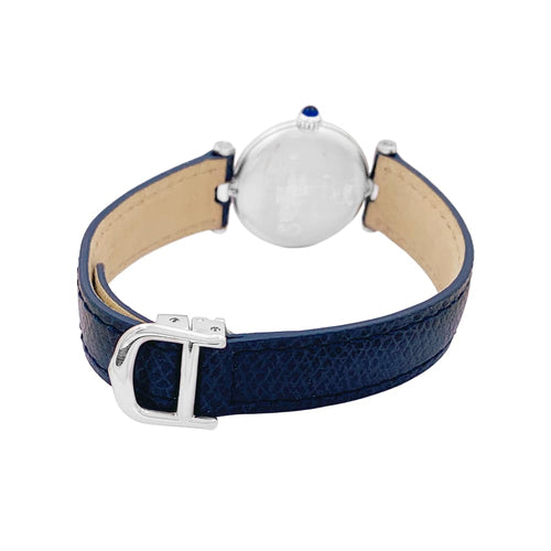 Montre Montre Cartier, "Vendôme Must", argent, cuir. 58 Facettes 34732