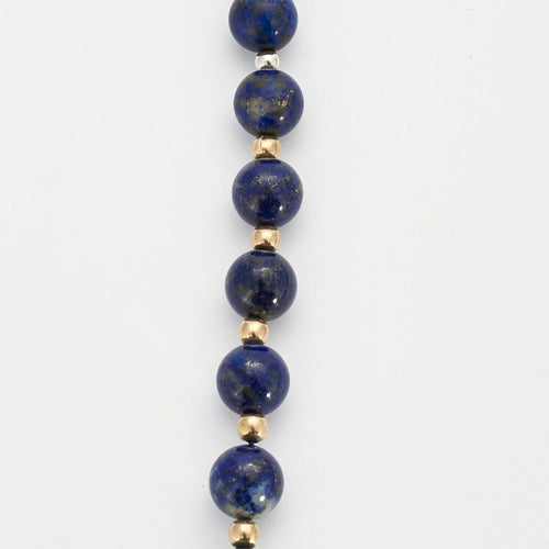 Collier Sautoir lapis lazuli et argent 58 Facettes 65500006