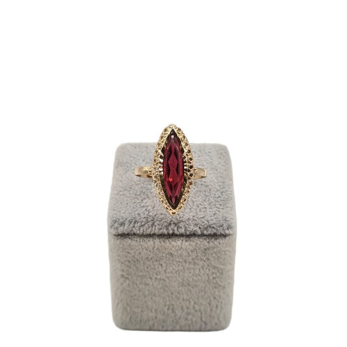 Bague 57 Bague or rose sertie d'une pierre rose 58 Facettes