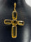 Pendentif Pendentif Croix en or, citrines 58 Facettes AB36