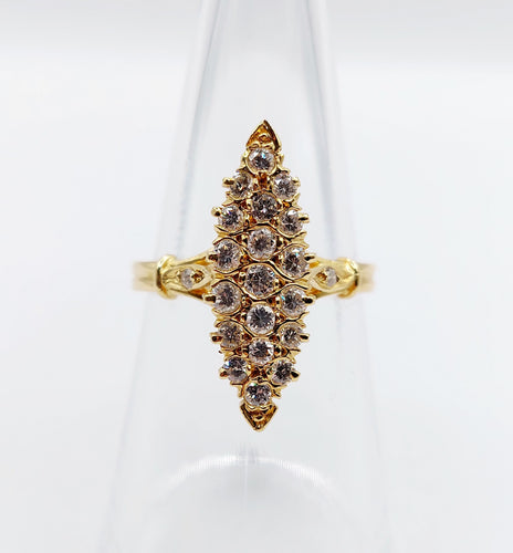 Bague 53.5 Bague marquise or et diamants 58 Facettes A04191