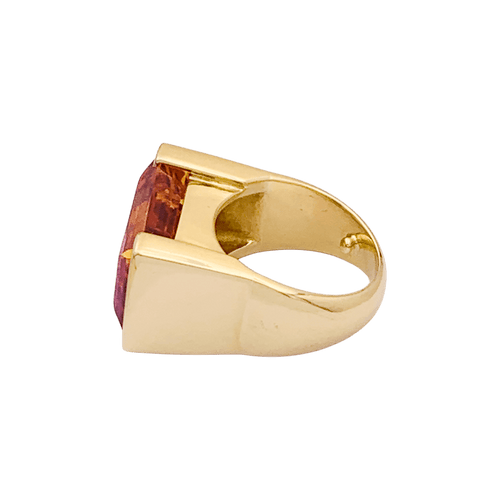 Bague 46 Bague, or jaune et topaze orange. 58 Facettes 34598