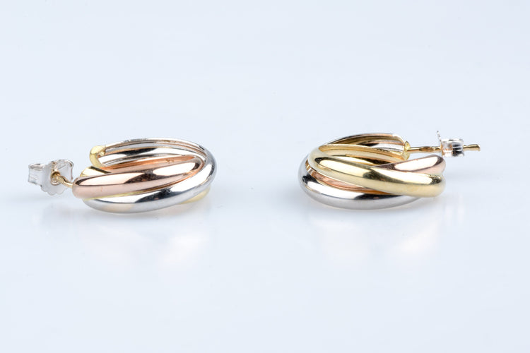 Boucles d'oreilles Paire de boucles d’oreilles en trois ors 58 Facettes CRLCC1143-107