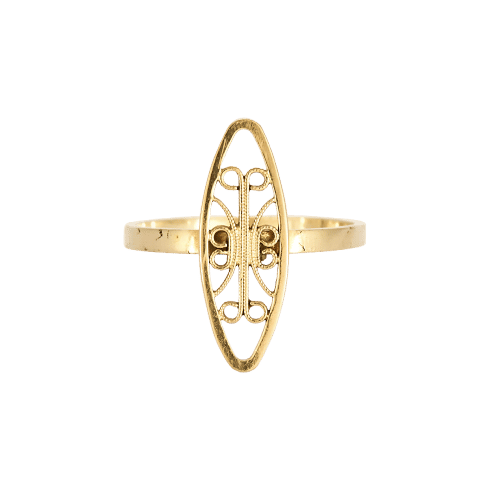 Bague 53 Bague marquise en or jaune 58 Facettes VAN0658